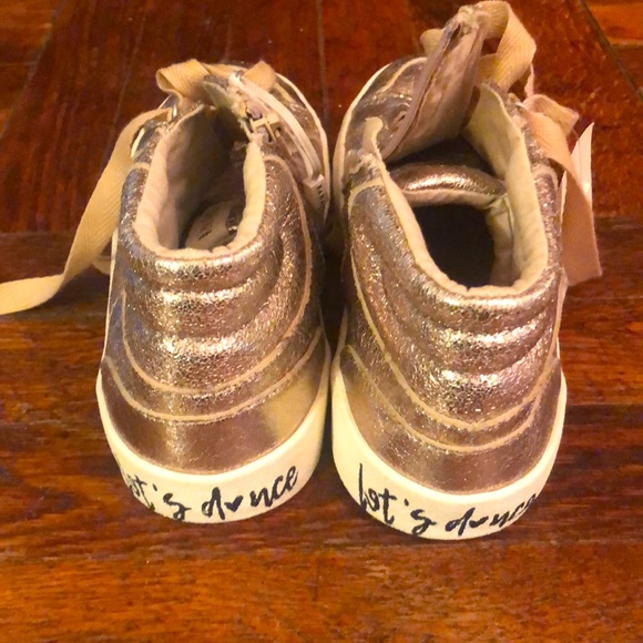 Zara Gold High-top Sneaker size 38 - Picture 3 of 5